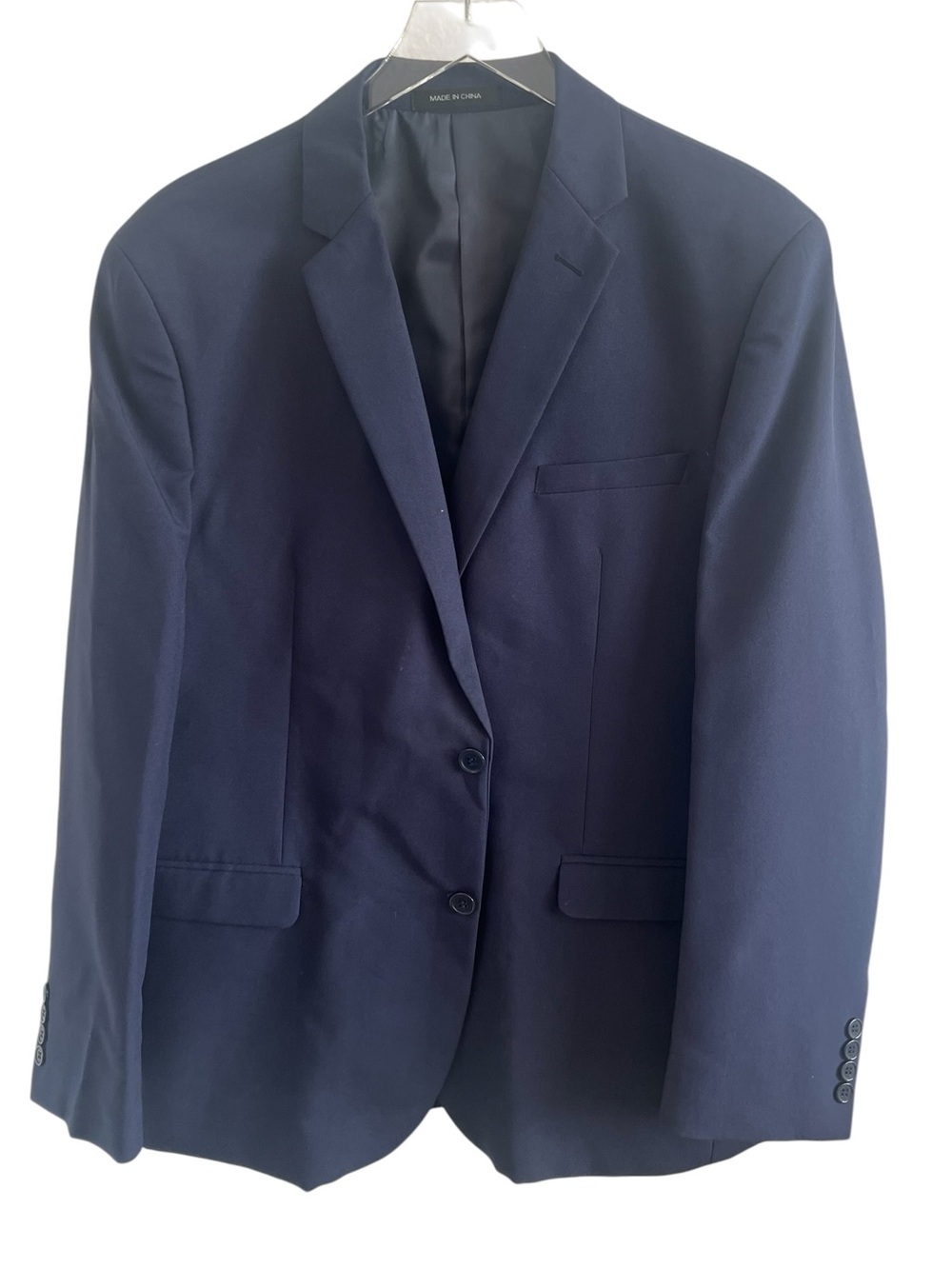 Mario Rossi Men's Navy Blazer - Classic Two-Button Suit Jacket Set